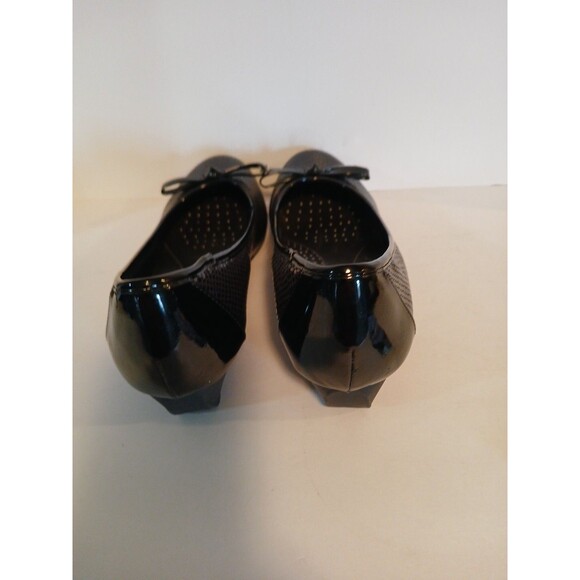 Karen Scott Pippa Casual Low Heel Wedge Black Front Bow Womens 9W - Picture 9 of 16